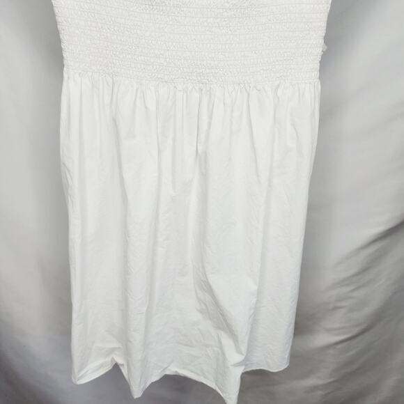Vineyard Vines Women's White Sleeveless Smocked Top size Large Hi- Low Hem - Picture 13 of 15
